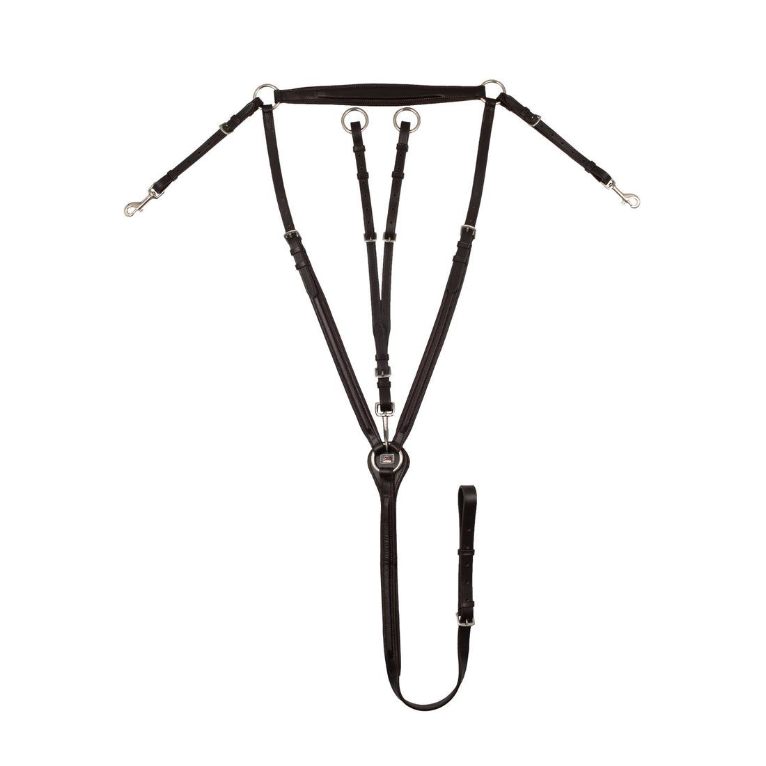 Padded breastplate with removable martingale.
