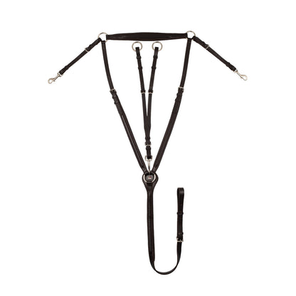 Padded breastplate with removable martingale.