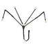 LEATHER FORK BREASTPLATE WITH GOLD CLINCHER.