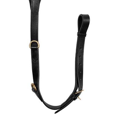 LEATHER FORK BREASTPLATE WITH GOLD CLINCHER
