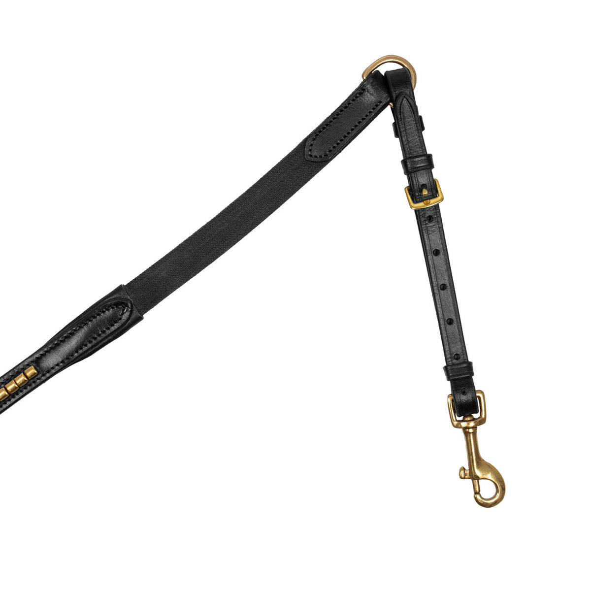 LEATHER FORK BREASTPLATE WITH GOLD CLINCHER