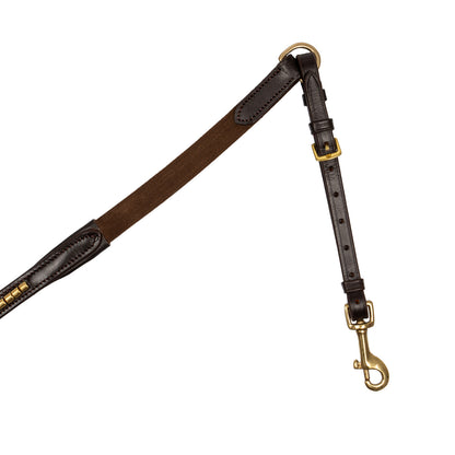 LEATHER FORK BREASTPLATE WITH GOLD CLINCHER