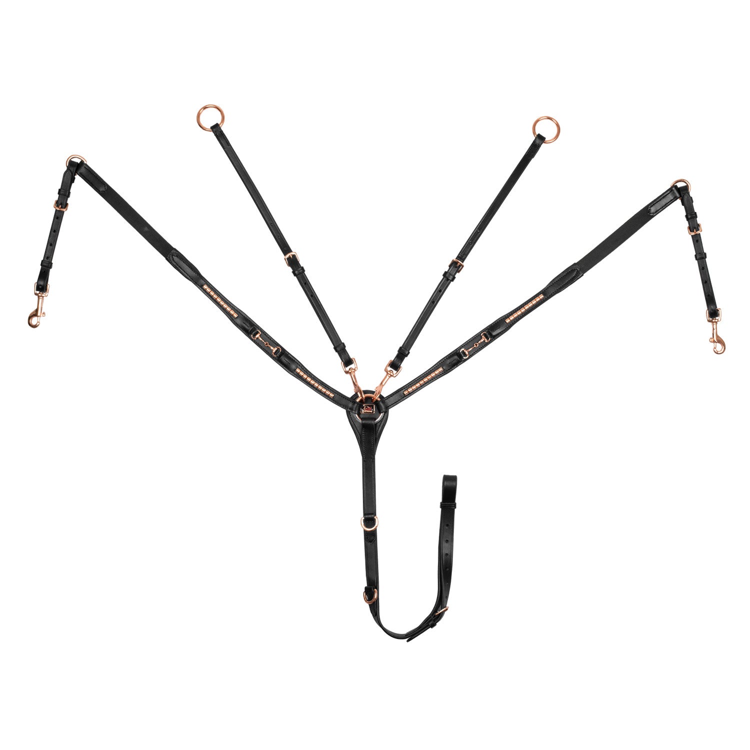 BREASTPLATE WITH TREAD DETAILS LEATHER FORK.