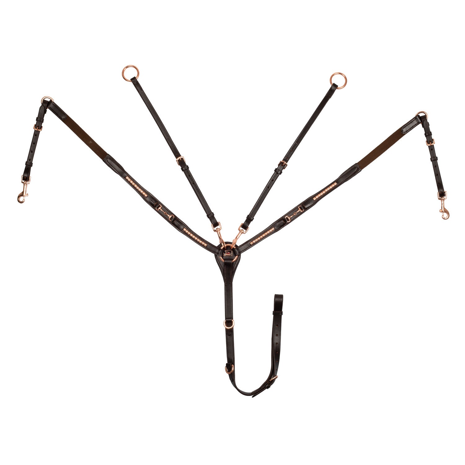 BREASTPLATE WITH TREAD DETAILS LEATHER FORK.