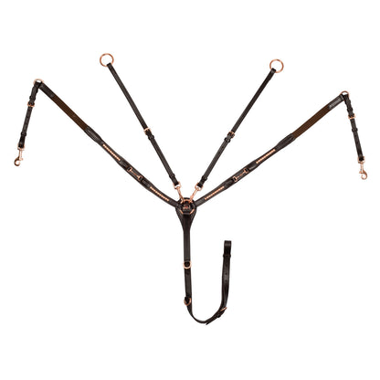 BREASTPLATE WITH TREAD DETAILS LEATHER FORK.