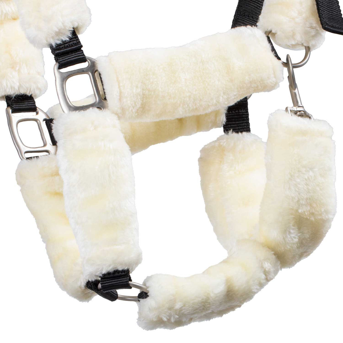 NYLON HALTER WITH SYNTHETIC WOOL LINING