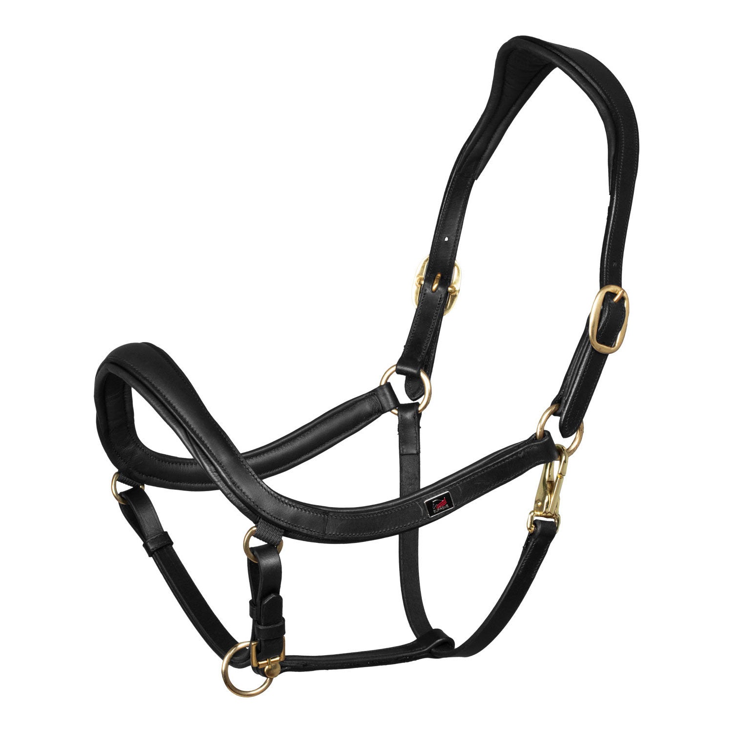 SWEDISH SHAPED LEATHER HALTER.
