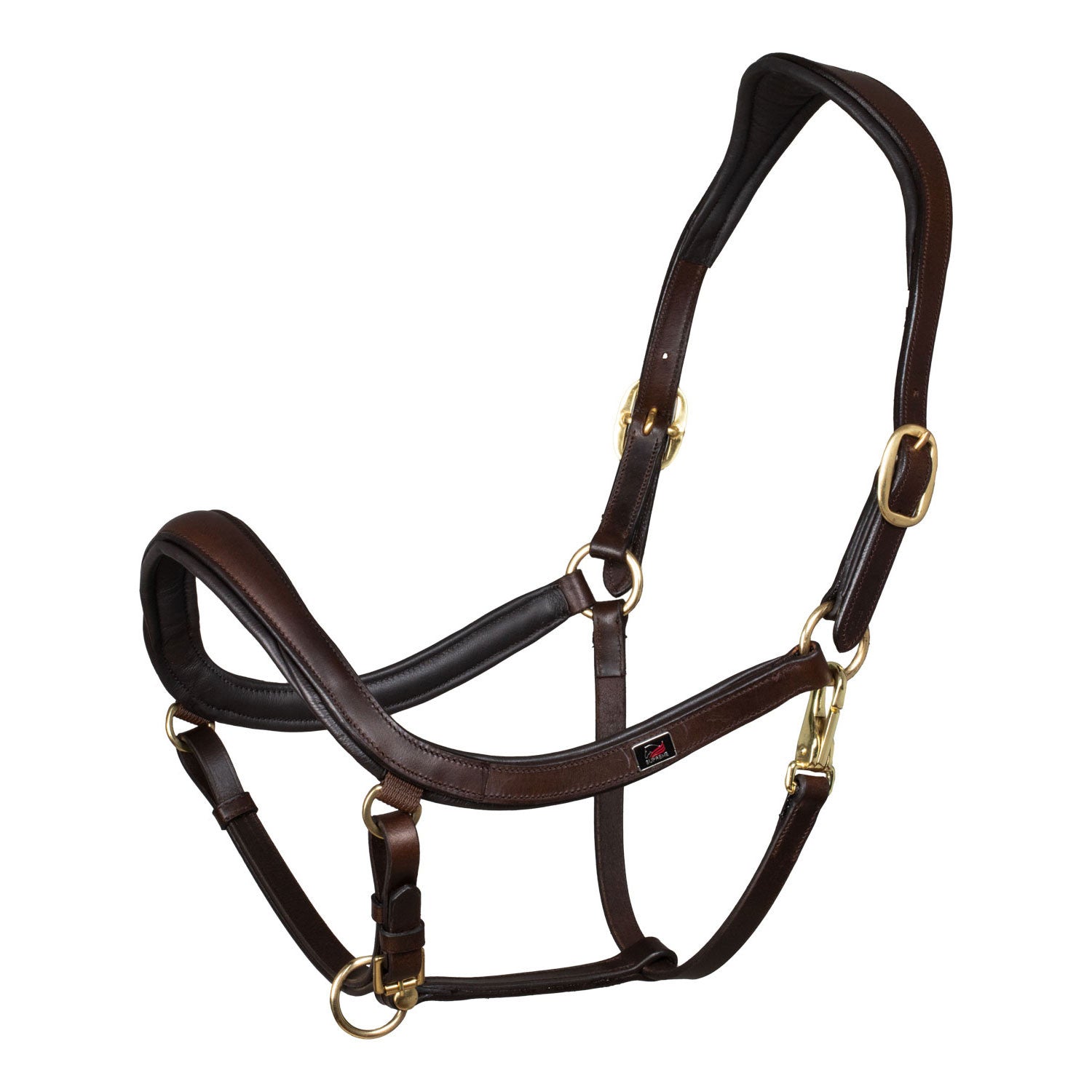 SWEDISH SHAPED LEATHER HALTER.