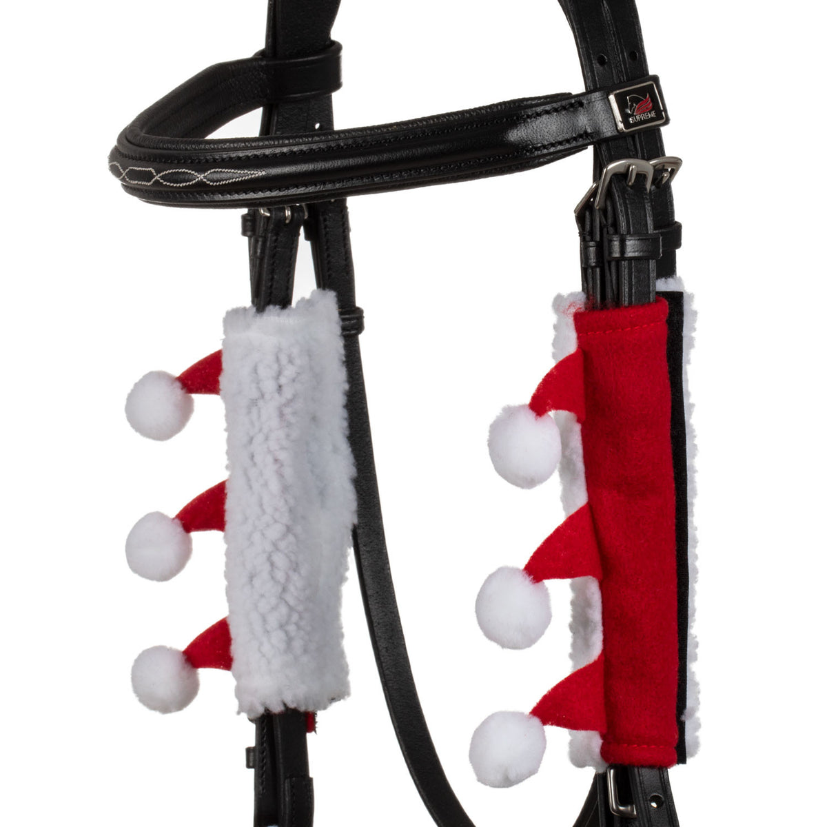 CHRISTMAS COLLECTION SET OF HALTER CHEEKS + NOSEBAND COVER