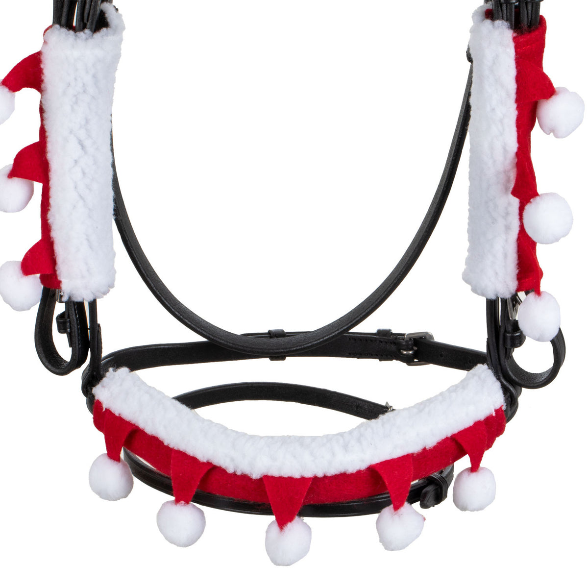 CHRISTMAS COLLECTION SET OF HALTER CHEEKS + NOSEBAND COVER