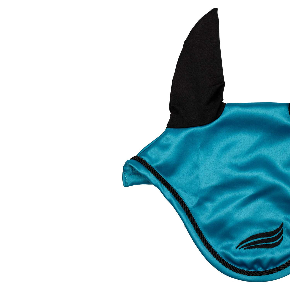 Satin fly veil with elastic ears