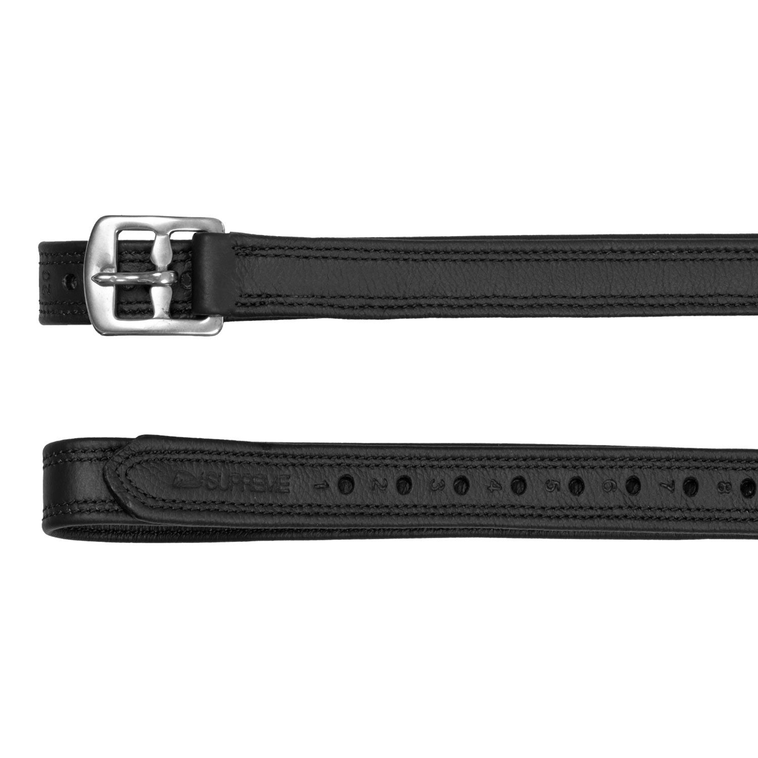 BUFF SOFTY COVERED STIRRUP LEATHER WITH NYLON INSIDE SS CURVED BUCKLE.