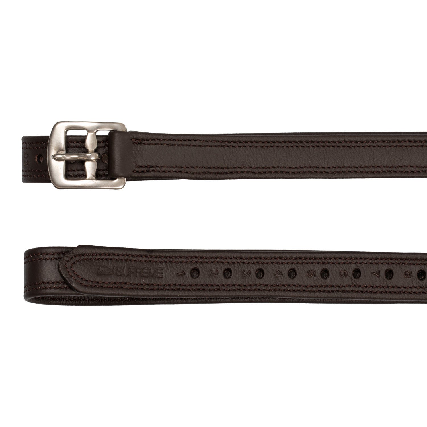 BUFF SOFTY COVERED STIRRUP LEATHER WITH NYLON INSIDE SS CURVED BUCKLE.