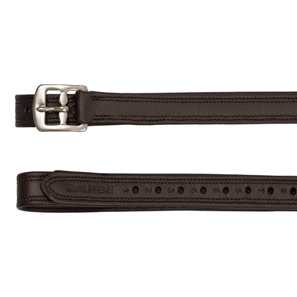 BUFF SOFTY COVERED STIRRUP LEATHER WITH NYLON INSIDE SS CURVED BUCKLE.