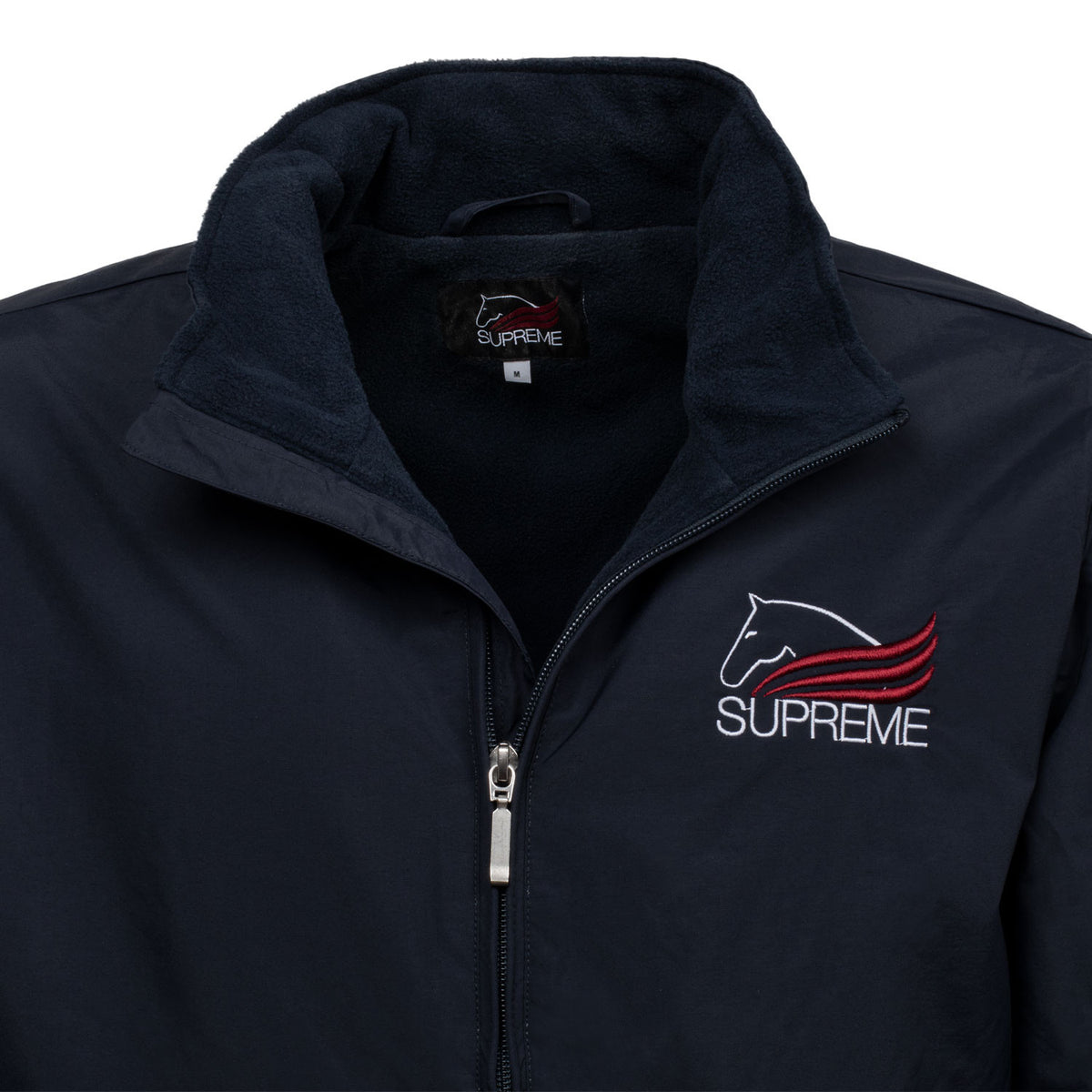 Unisex bomber in technical fabric with fleece lining