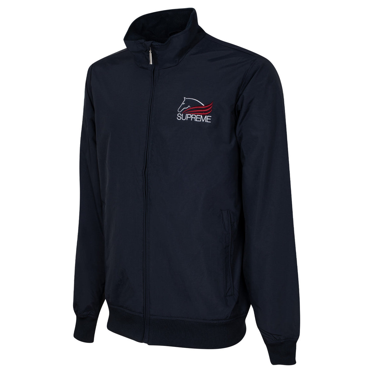 Unisex bomber in technical fabric with fleece lining