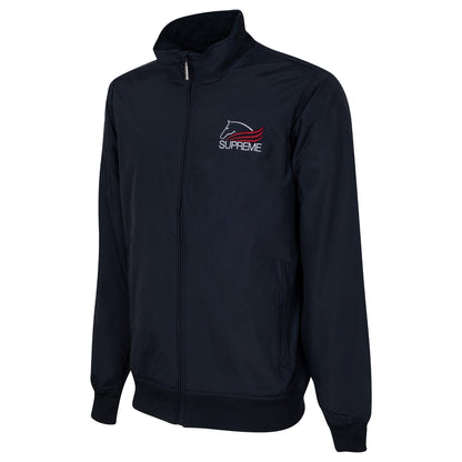 Unisex bomber in technical fabric with fleece lining