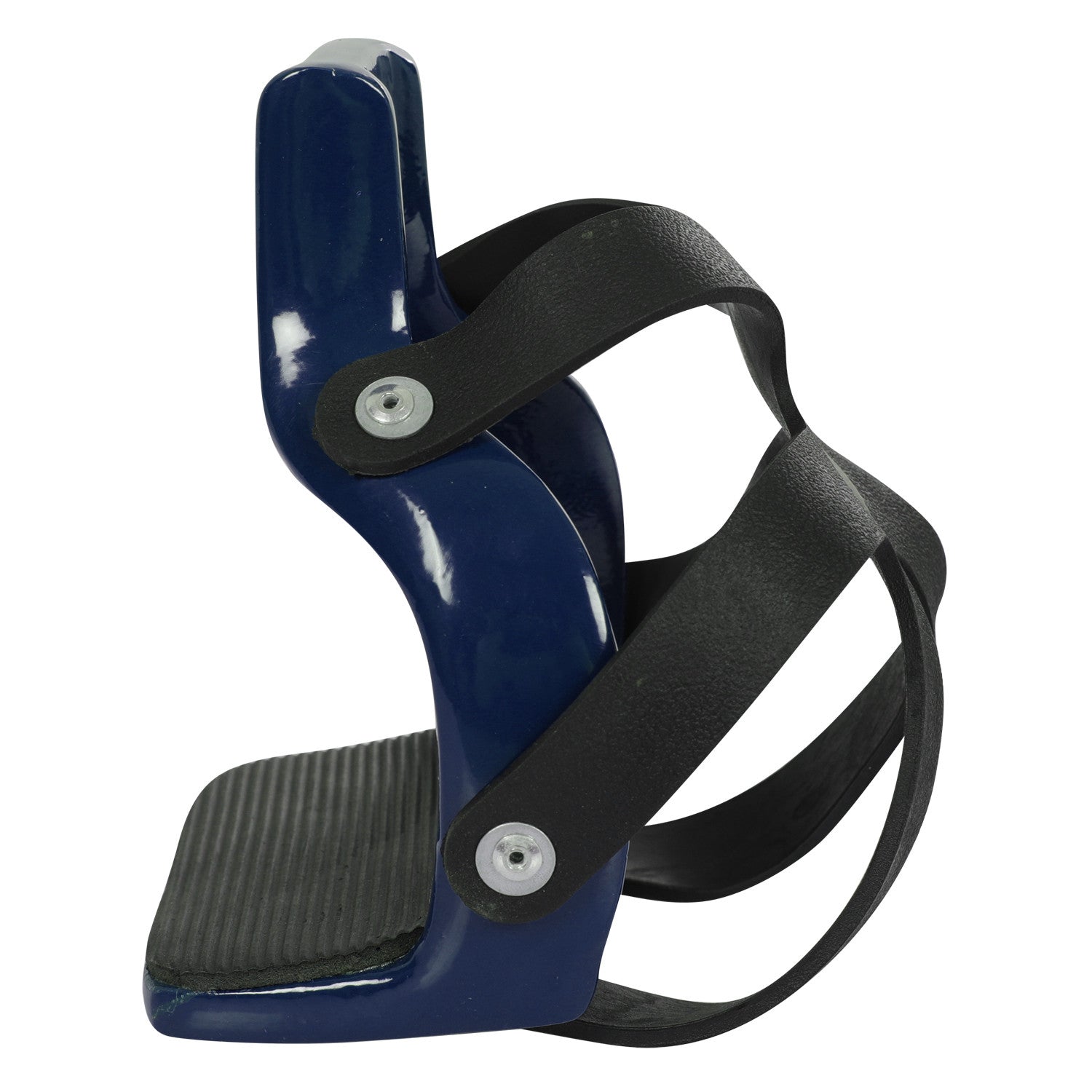 ALUMINUM COLOR STIRRUP WITH TOE CAGE.