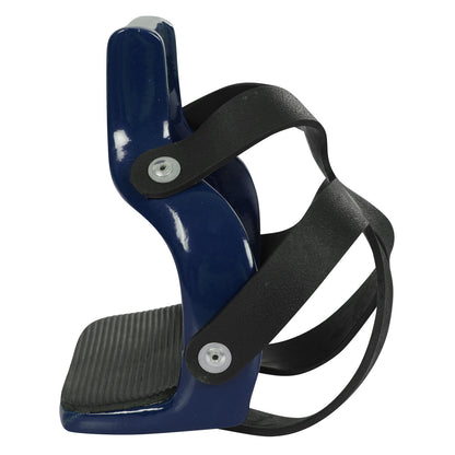 ALUMINUM COLOR STIRRUP WITH TOE CAGE.