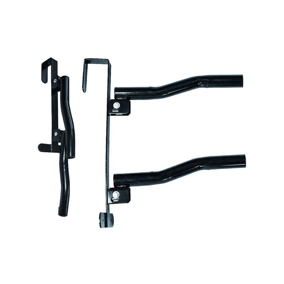 PORTABLE SADDLE RACK WITH FOLDABLE TWO HOOKS.