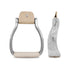 ALUMINUM AND LEATHER WESTERN TOOLED STIRRUPS.