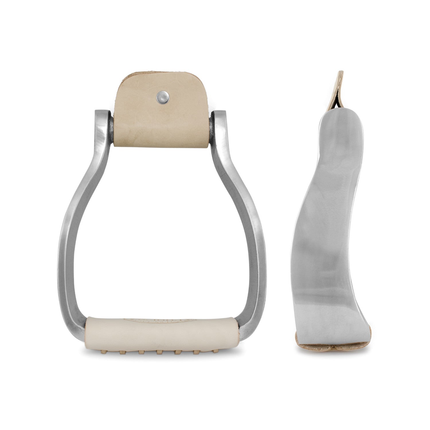 ALUMINUM SHAPED WESTERN STIRRUP.