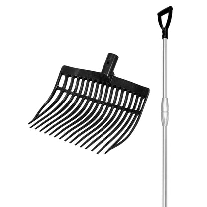 ROUNDED FORK WITH TELESCOPIC ALUMINUM HANDLE