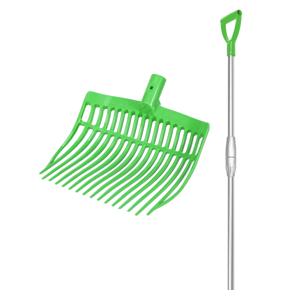 ROUNDED FORK WITH TELESCOPIC ALUMINUM HANDLE
