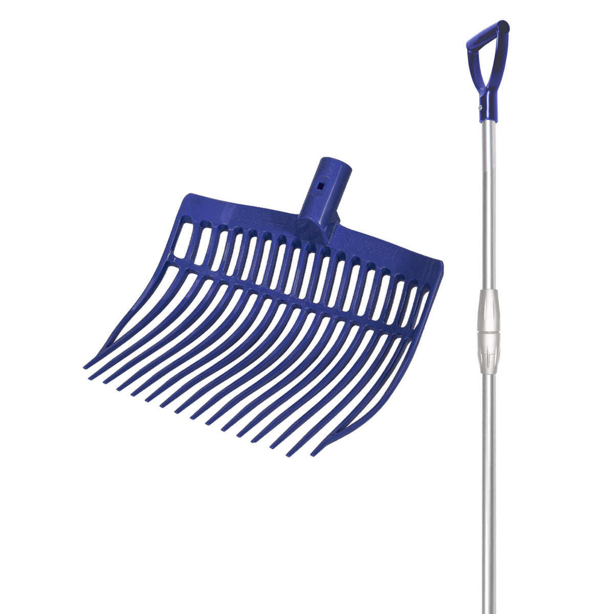 ROUNDED FORK WITH TELESCOPIC ALUMINUM HANDLE