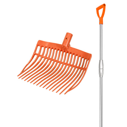 ROUNDED FORK WITH TELESCOPIC ALUMINUM HANDLE