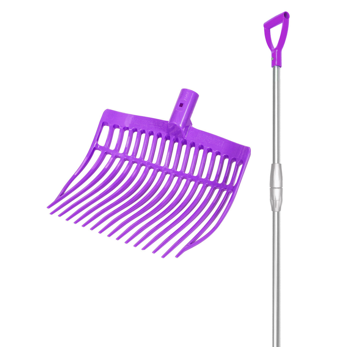 ROUNDED FORK WITH TELESCOPIC ALUMINUM HANDLE