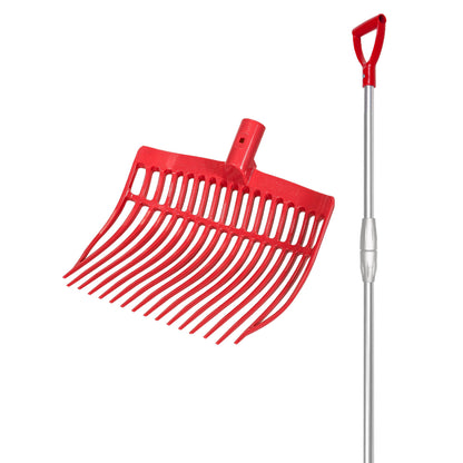 ROUNDED FORK WITH TELESCOPIC ALUMINUM HANDLE
