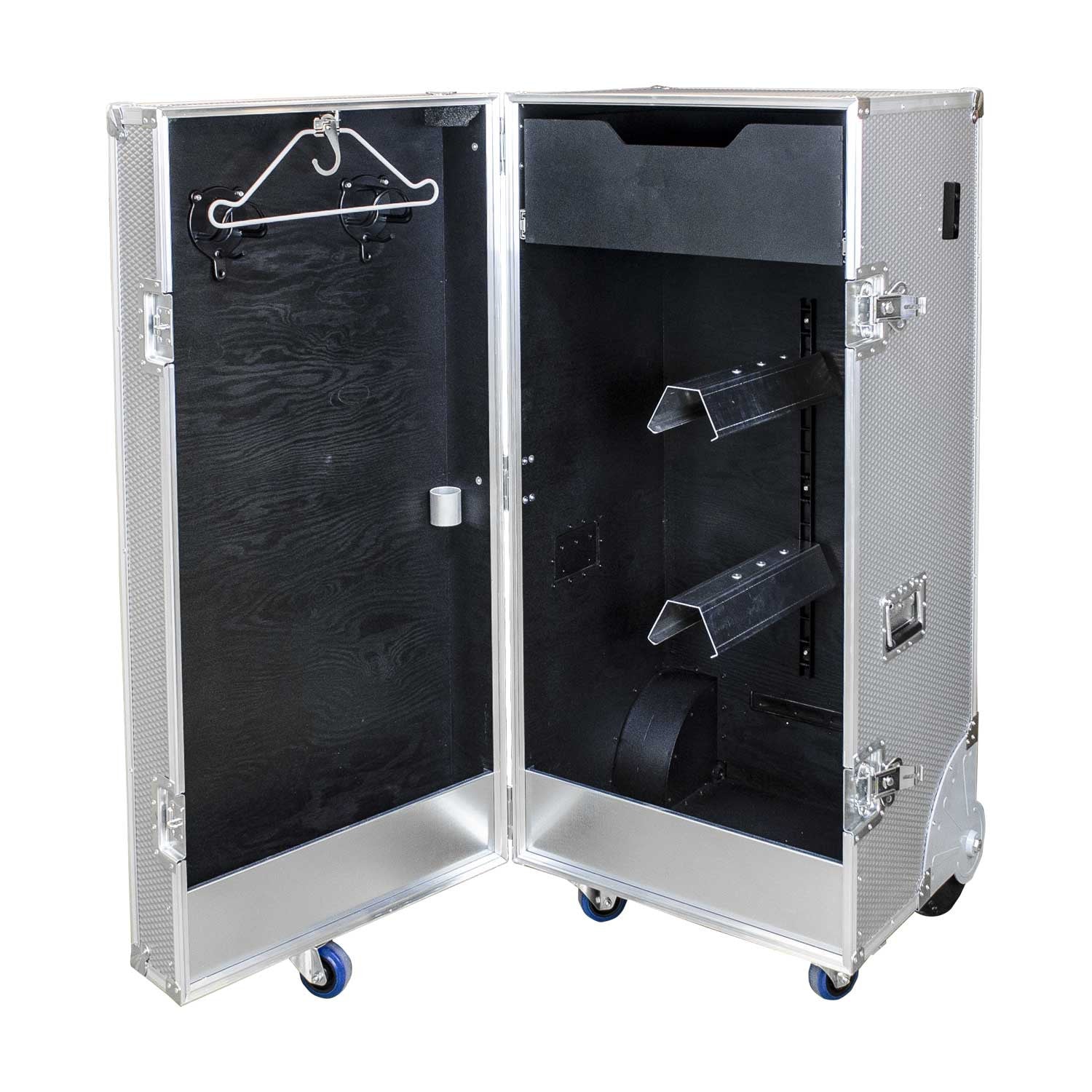 ALUMINUM SADDLE CABINET.