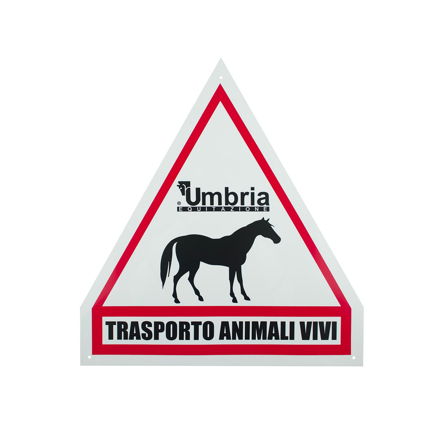 UMBRIA EQUITAZIONE PLASTIC TRIANGLE SIGNBOARD.