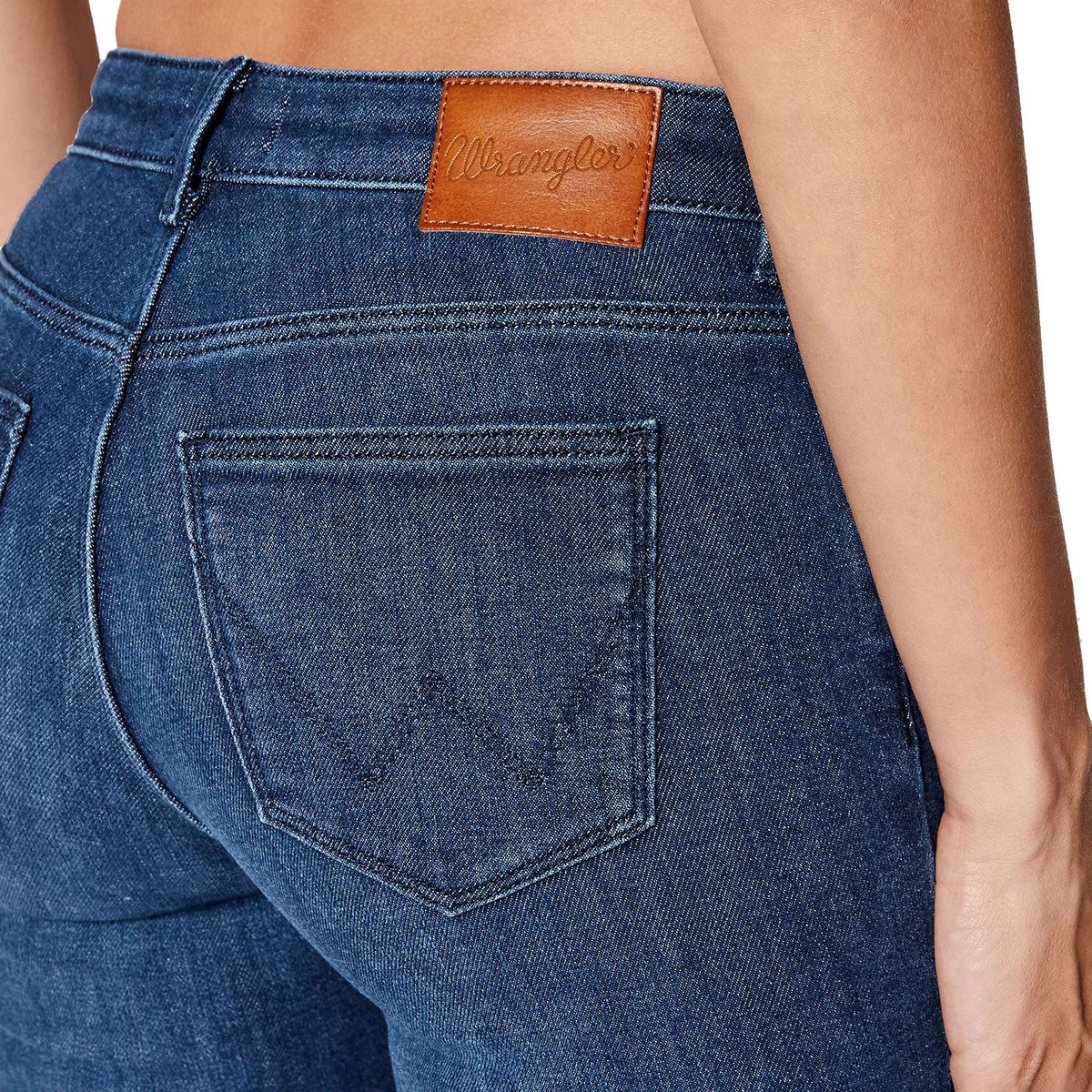 Wrangler Ladies Skinny Authentic Blue Stretch Jeans