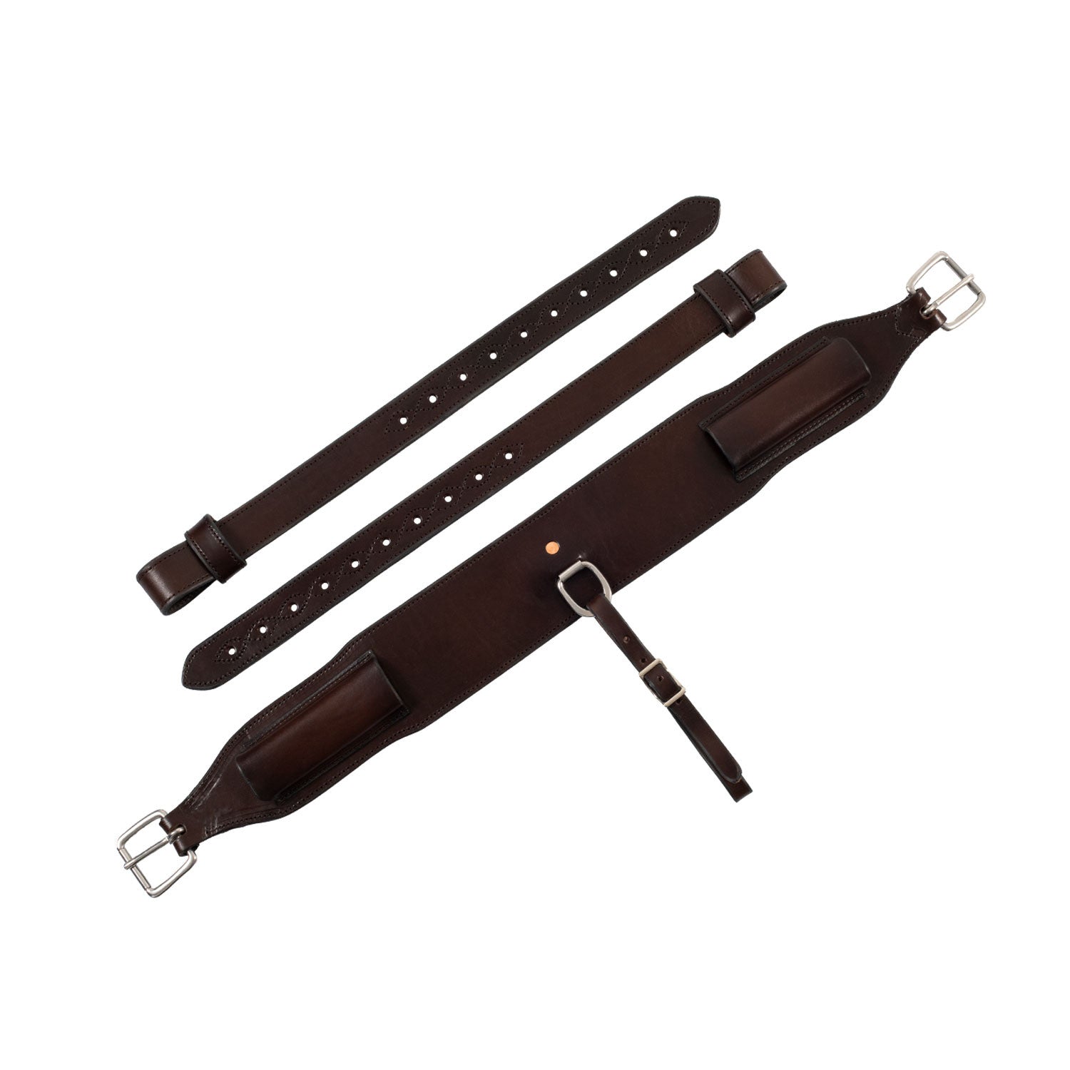 Western rear girth in leather.