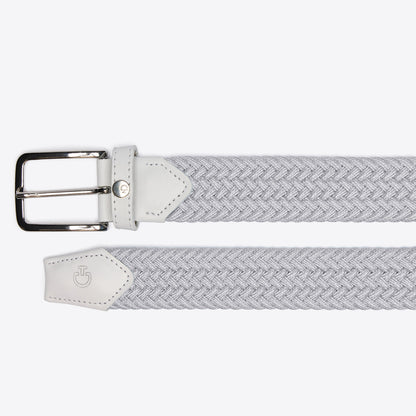 Cavalleria Toscana CT Ladies Elastic Belt featuring a textured woven rayon design, leather detailing, metal pin buckle and subtle CT logo branding.