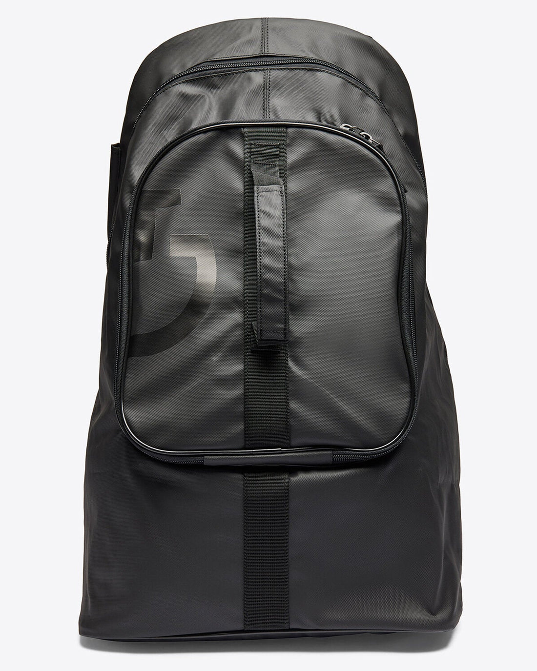 Front view of the Cavalleria Toscana CT Hold-All Backpack featuring a spacious zippered main compartment, external front pocket, carrying handle and oversized CT logo detailing.