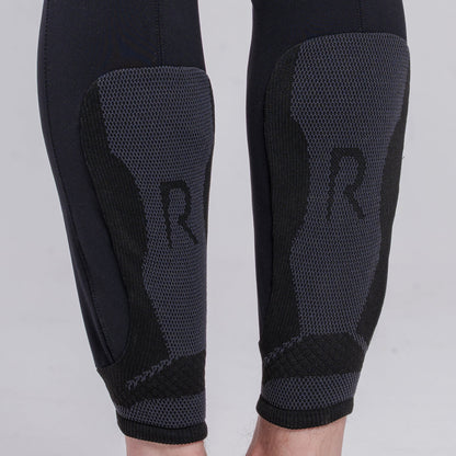 Close up of Cavalleria Toscana CT Mens Revolution Breeches featuring a tailored fit, belt loops, front pockets, zip thigh pocket and contrasting ankle cuffs.