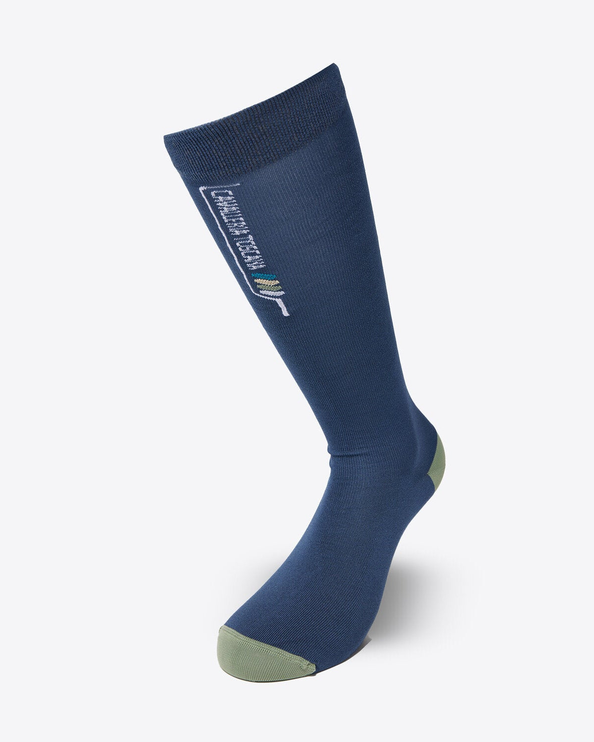 Cavalleria Toscana CT Performance Knee-High Riding Sock featuring a ribbed cuff, contrasting heel and toe detailing and signature Cavalleria Toscana logo lettering on the calf.
