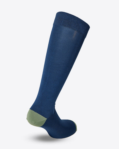Cavalleria Toscana CT Performance Knee-High Riding Sock featuring a ribbed cuff, contrasting heel and toe detailing and signature Cavalleria Toscana logo lettering on the calf.