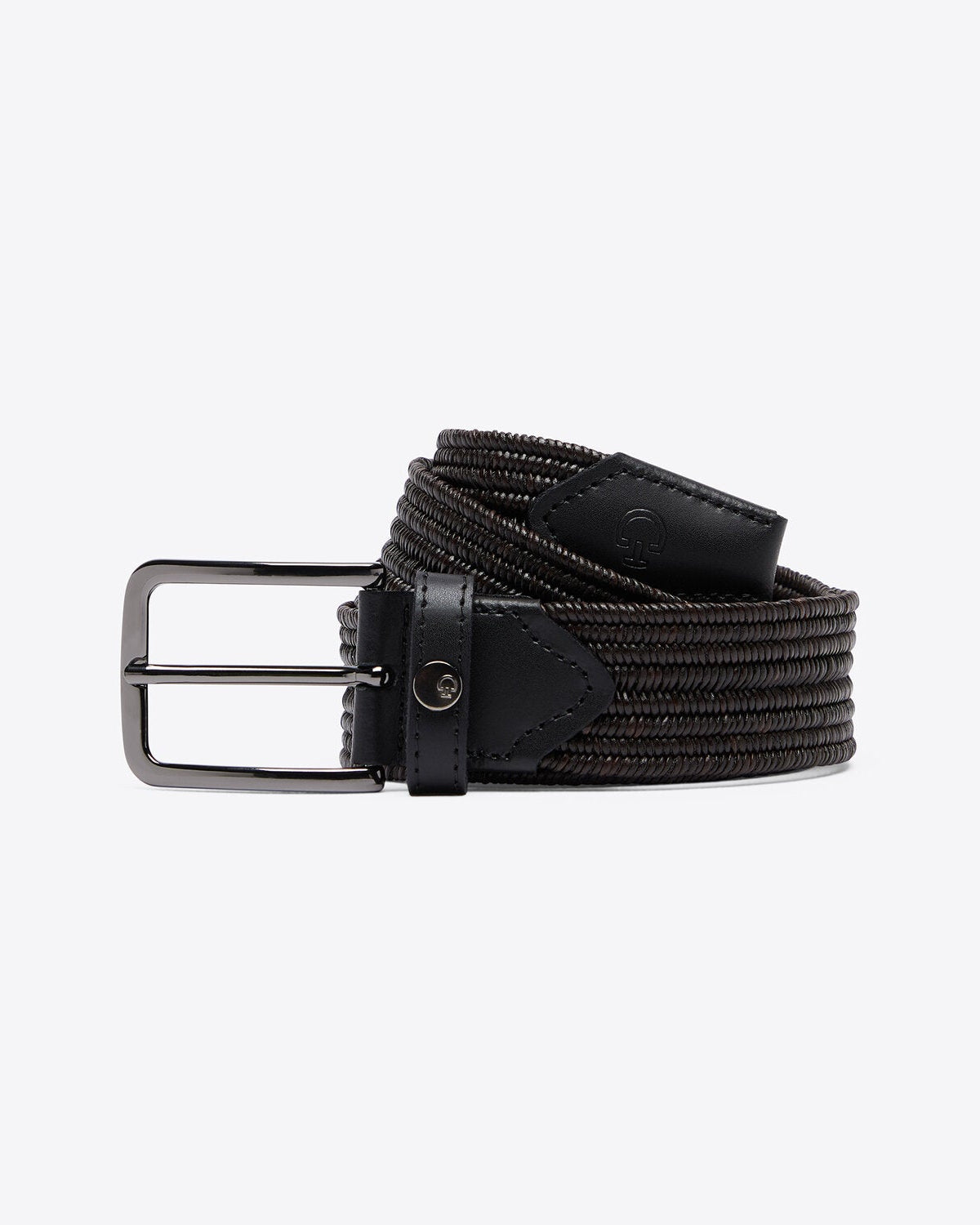 Cavalleria Toscana CT Ladies Elastic Riding Belt featuring textured woven elastic, a metal pin buckle, stitched leather-look trim and signature CT logo detailing.