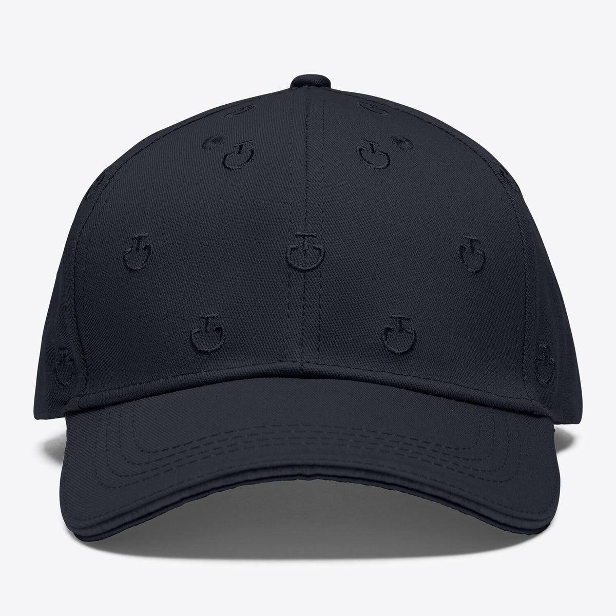 Cavalleria Toscana CT Cap With Logo, featuring an all-over embroidered CT logo pattern, structured panels and a curved stitched visor.