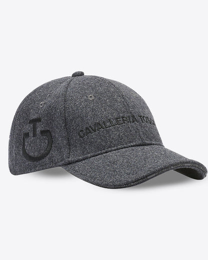 Cavalleria Toscana CT Wool Baseball Cap featuring a curved visor, adjustable strap closure and signature Cavalleria Toscana branding on the front and side.