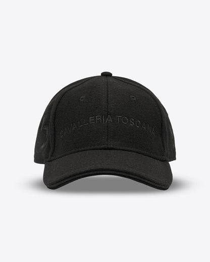Cavalleria Toscana CT Wool Baseball Cap featuring a curved visor, adjustable strap closure and signature Cavalleria Toscana branding on the front 