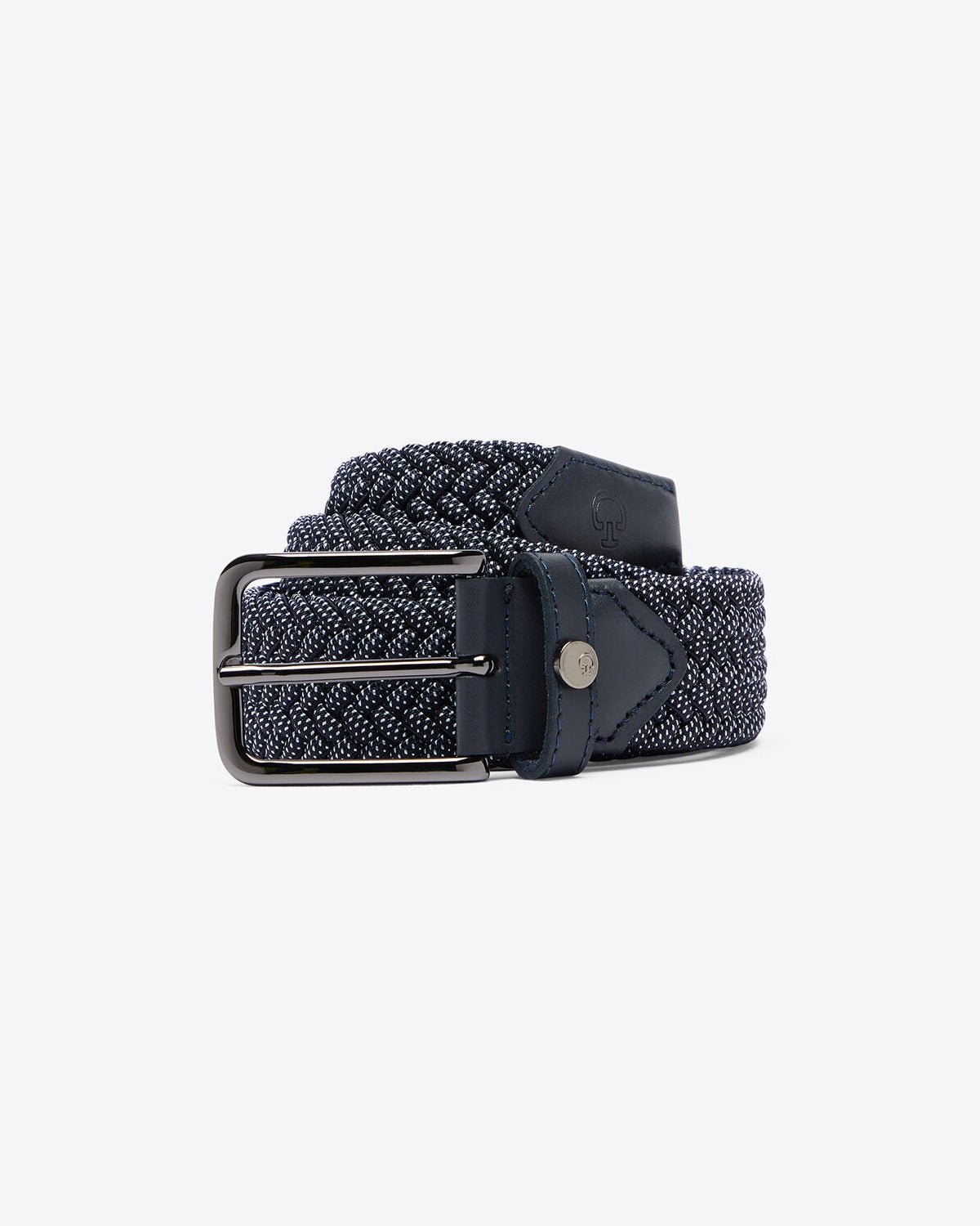 Cavalleria Toscana CT Ladies Elastic Belt featuring a textured woven rayon design, leather detailing, metal pin buckle and subtle CT logo branding.