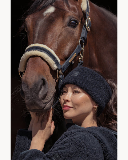 Eskadron Faux Leather/Fur Jewel Double Pin Headcollar Heritage 25