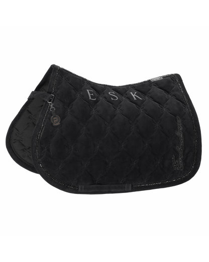 Eskadron Velour Crystal Saddle Pad Platinum 25