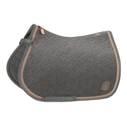 Eskadron Velvet Emblem Pad Saddle Pad Heritage AW23 -Earl Grey-Full - GP/Jumping-