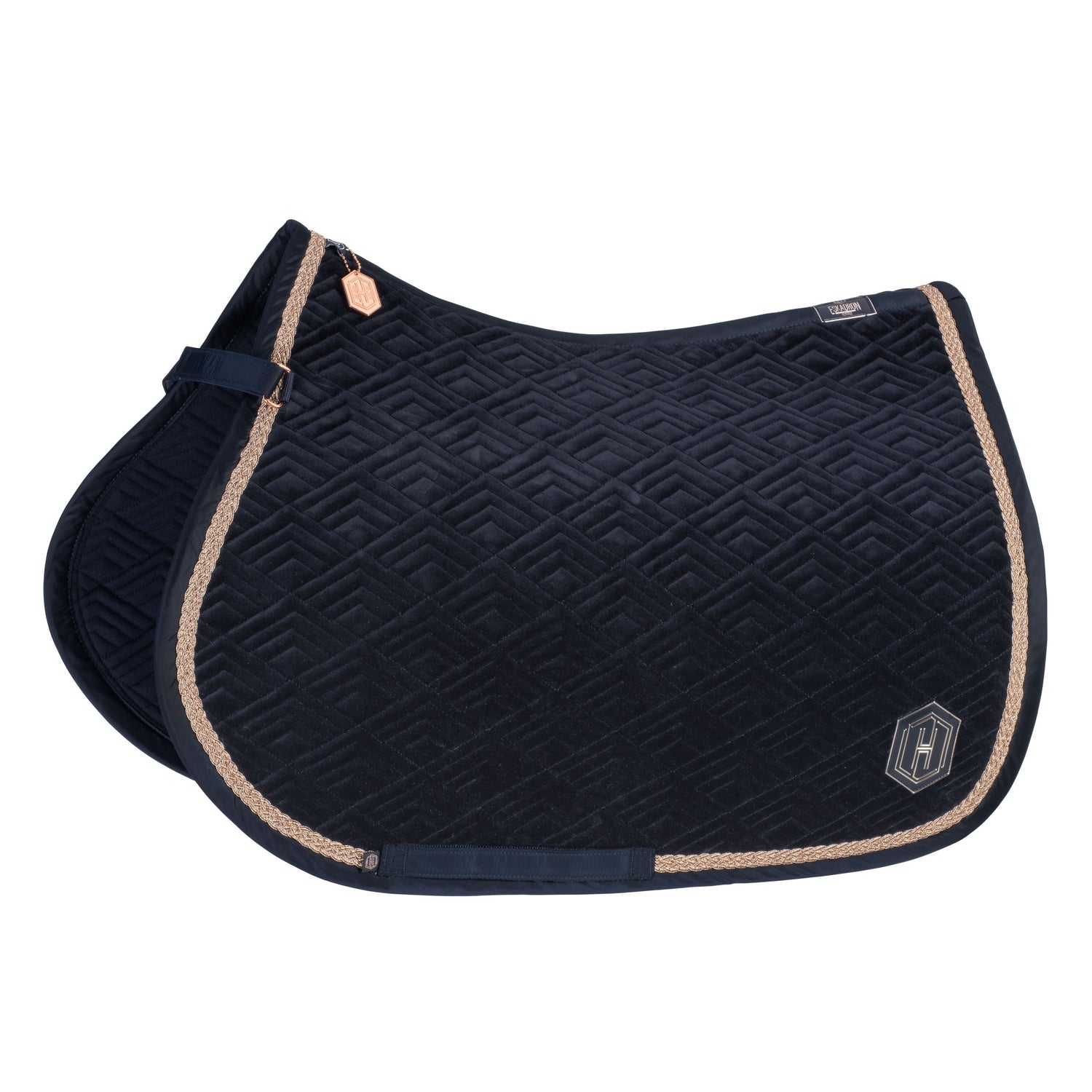 Eskadron Velvet Emblem Pad Saddle Pad Heritage AW23 -Night Blue-Full - GP/Jumping-